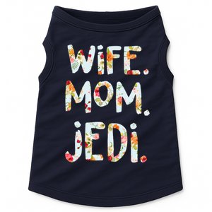 Mothers Day Flower Floral Wife Mom Jedi Doggie Tank