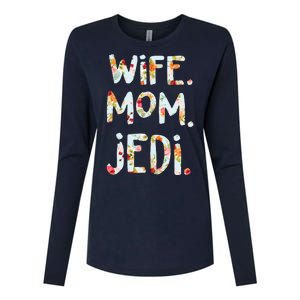 Mothers Day Flower Floral Wife Mom Jedi Womens Cotton Relaxed Long Sleeve T-Shirt