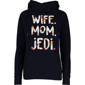 Mothers Day Flower Floral Wife Mom Jedi Womens Funnel Neck Pullover Hood