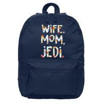 Mothers Day Flower Floral Wife Mom Jedi 16 in Basic Backpack