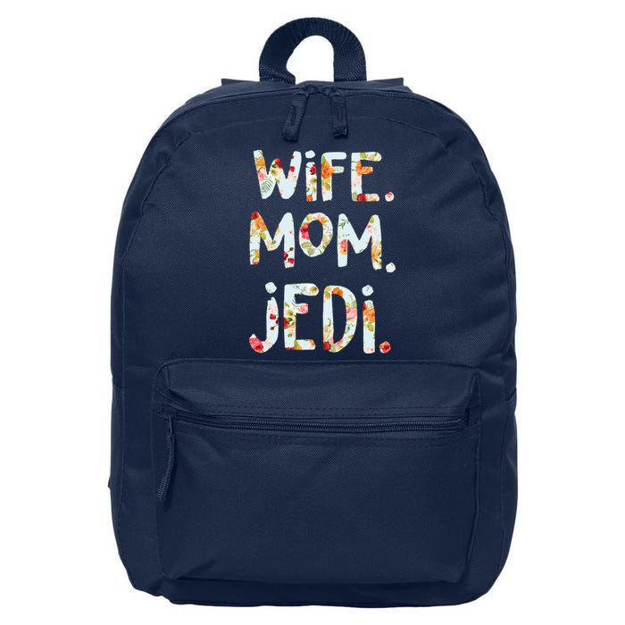 Mothers Day Flower Floral Wife Mom Jedi 16 in Basic Backpack