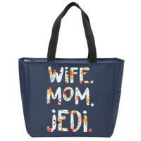 Mothers Day Flower Floral Wife Mom Jedi Zip Tote Bag