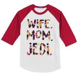 Mothers Day Flower Floral Wife Mom Jedi Kids Colorblock Raglan Jersey