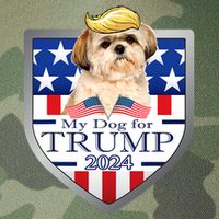 My Dog For Trump 2024 Shih Tzu Legacy Tie Dye Trucker Hat