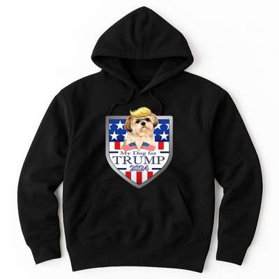 My Dog For Trump 2024 Shih Tzu Hoodie