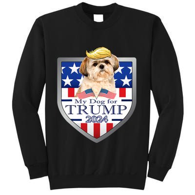 My Dog For Trump 2024 Shih Tzu Sweatshirt
