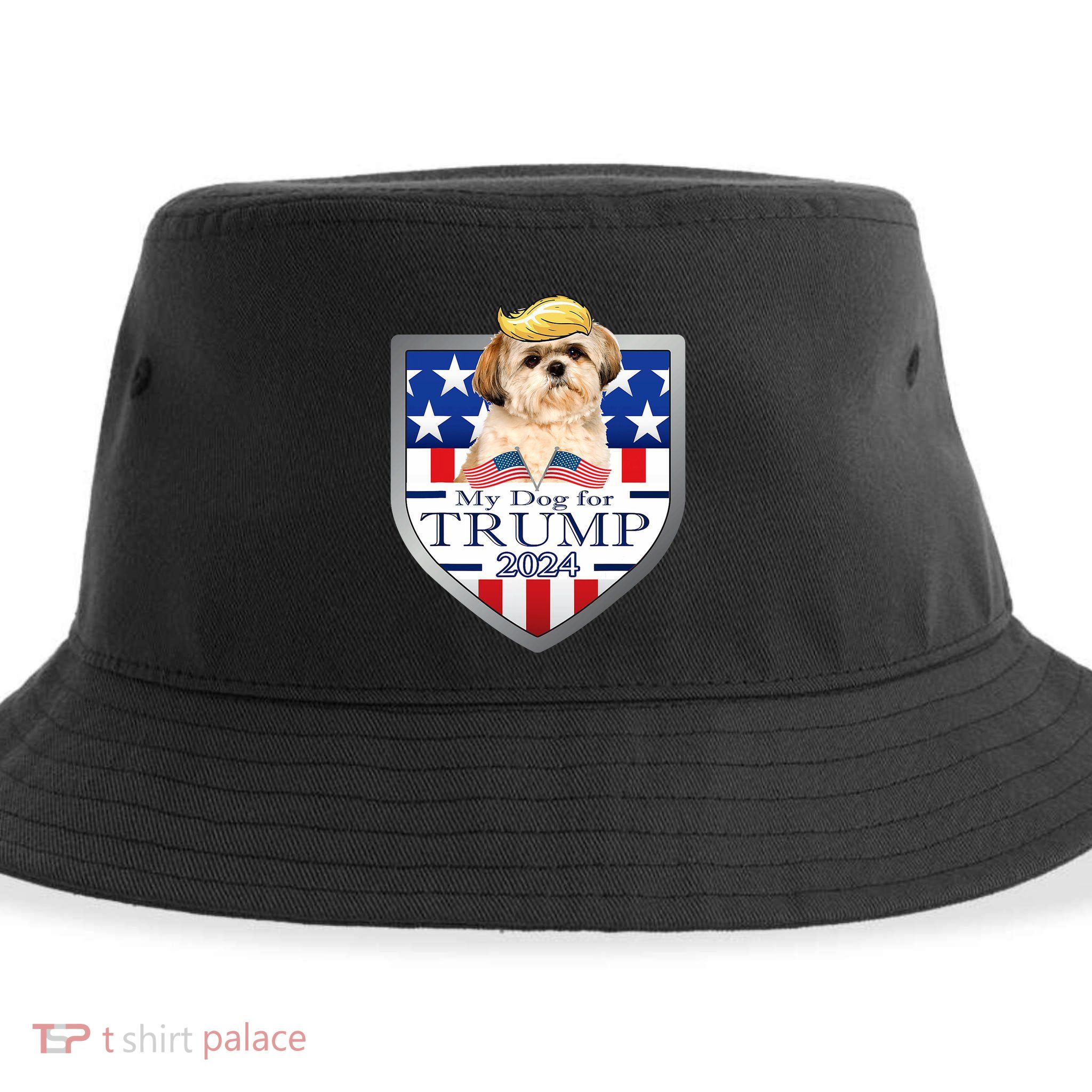 My Dog For Trump 2024 Shih Tzu Sustainable Bucket Hat