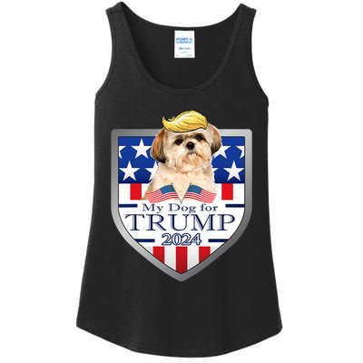 My Dog For Trump 2024 Shih Tzu Ladies Essential Tank