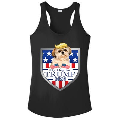 My Dog For Trump 2024 Shih Tzu Ladies PosiCharge Competitor Racerback Tank