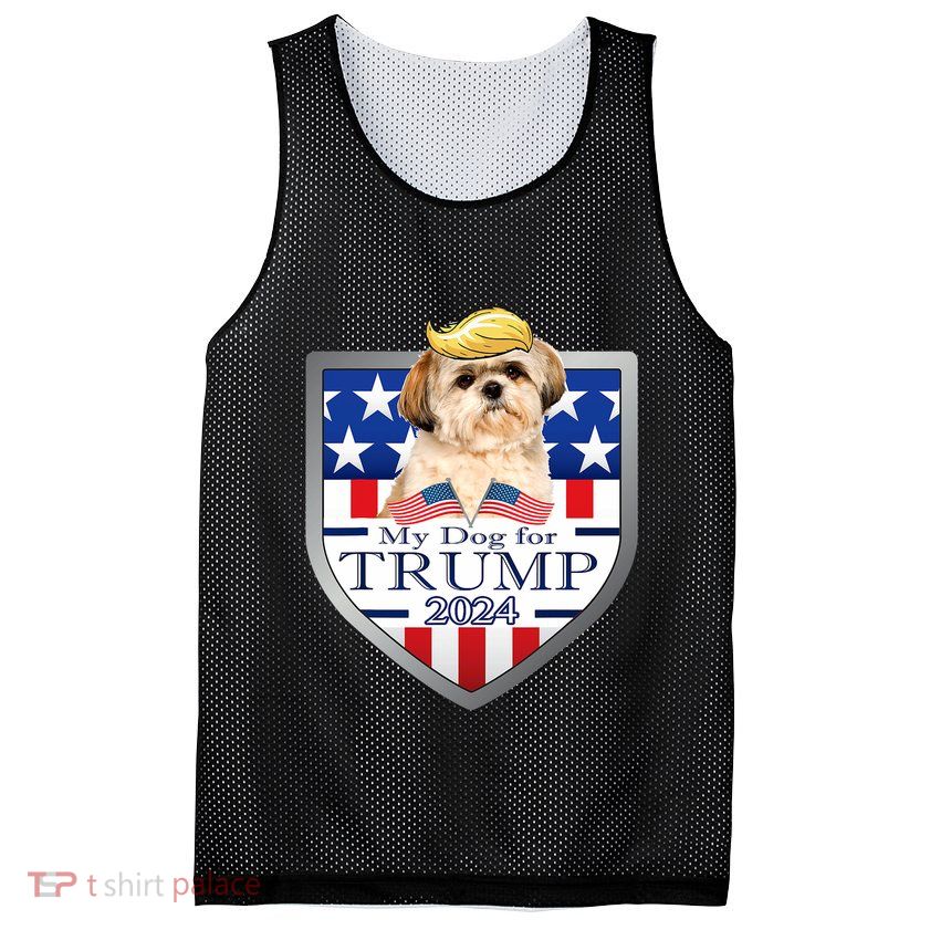 My Dog For Trump 2024 Shih Tzu Mesh Reversible Basketball Jersey Tank