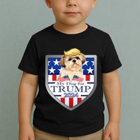 My Dog For Trump 2024 Shih Tzu Toddler T-Shirt