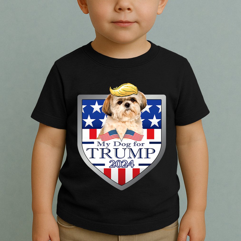 My Dog For Trump 2024 Shih Tzu Toddler T-Shirt