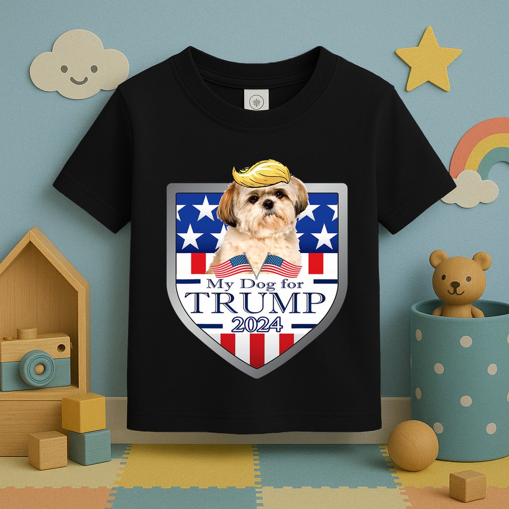My Dog For Trump 2024 Shih Tzu Toddler T-Shirt