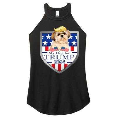 My Dog For Trump 2024 Shih Tzu Women's Perfect Tri Rocker Tank