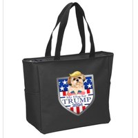 My Dog For Trump 2024 Shih Tzu Zip Tote Bag