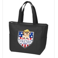 My Dog For Trump 2024 Shih Tzu Zip Tote Bag