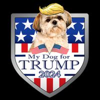 My Dog For Trump 2024 Shih Tzu Zip Tote Bag