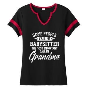 Mothers Day Funny Gift Sitter Grandma Meaningful Gift Ladies Halftime Notch Neck Tee