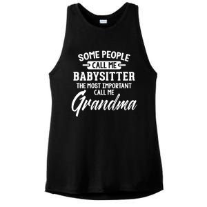 Mothers Day Funny Gift Sitter Grandma Meaningful Gift Ladies PosiCharge Tri-Blend Wicking Tank