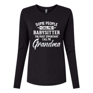 Mothers Day Funny Gift Sitter Grandma Meaningful Gift Womens Cotton Relaxed Long Sleeve T-Shirt