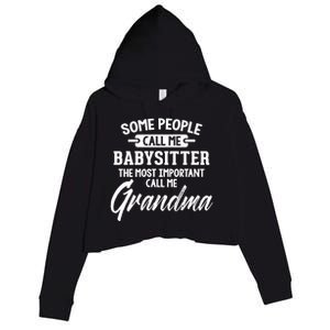 Mothers Day Funny Gift Sitter Grandma Meaningful Gift Crop Fleece Hoodie