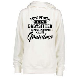 Mothers Day Funny Gift Sitter Grandma Meaningful Gift Womens Funnel Neck Pullover Hood