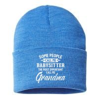 Mothers Day Funny Gift Sitter Grandma Meaningful Gift Sustainable Knit Beanie