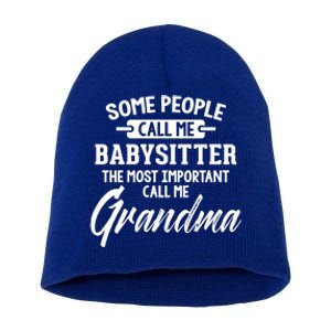 Mothers Day Funny Gift Sitter Grandma Meaningful Gift Short Acrylic Beanie