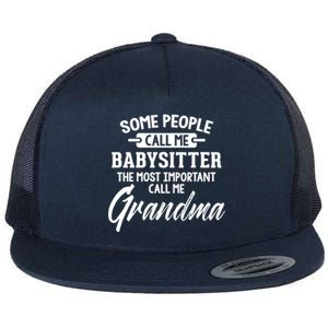 Mothers Day Funny Gift Sitter Grandma Meaningful Gift Flat Bill Trucker Hat