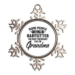 Mothers Day Funny Gift Sitter Grandma Meaningful Gift Metallic Star Ornament