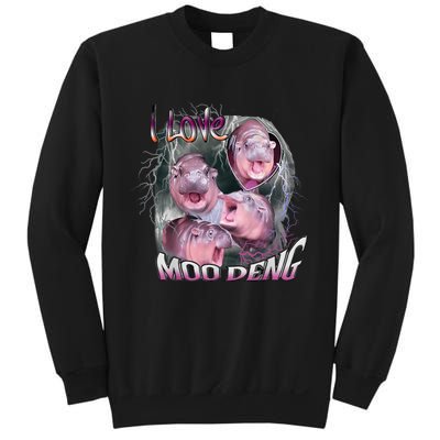 Moo Dang Funny Dwarf Baby Hippo In The Zoo Sweatshirt