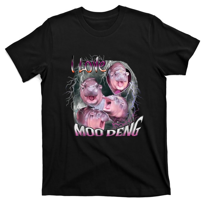 Moo Dang Funny Dwarf Baby Hippo In The Zoo T-Shirt