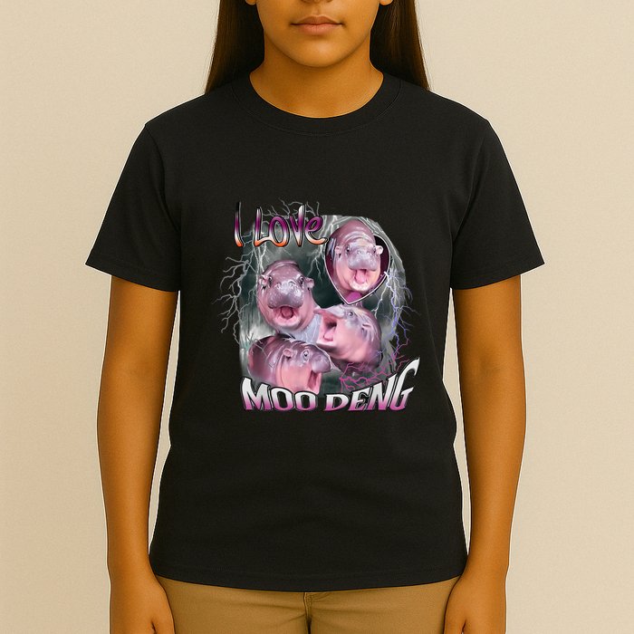 Moo Dang Funny Dwarf Baby Hippo In The Zoo T-Shirt