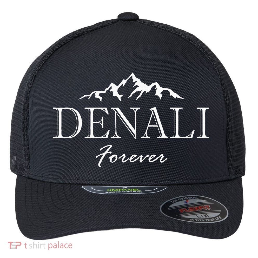 Mount Denali Forever National Park Alaska  Flexfit Unipanel Trucker Cap