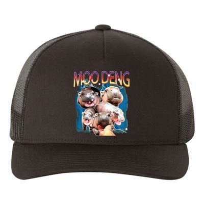 Moo Deng Funny Moodeng Baby Pygmy Hippo Cute Zoo Bootleg Yupoong Adult 5-Panel Trucker Hat