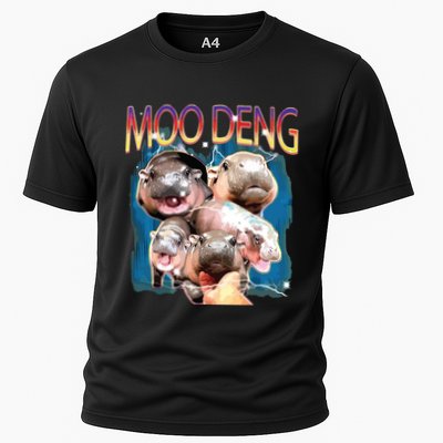 Moo Deng Funny Moodeng Baby Pygmy Hippo Cute Zoo Bootleg Cooling Performance Crew T-Shirt