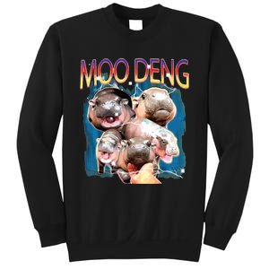 Moo Deng Funny Moodeng Baby Pygmy Hippo Cute Zoo Bootleg Sweatshirt