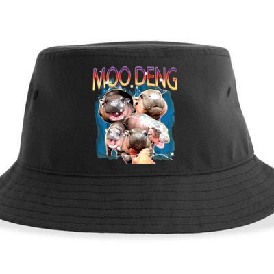 Moo Deng Funny Moodeng Baby Pygmy Hippo Cute Zoo Bootleg Sustainable Bucket Hat