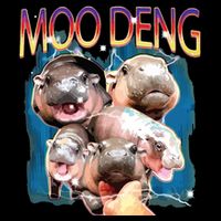 Moo Deng Funny Moodeng Baby Pygmy Hippo Cute Zoo Bootleg Flat Bill Trucker Hat