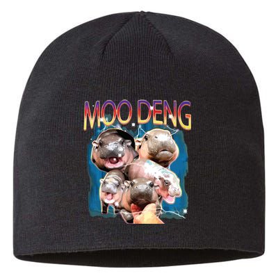 Moo Deng Funny Moodeng Baby Pygmy Hippo Cute Zoo Bootleg Sustainable Beanie