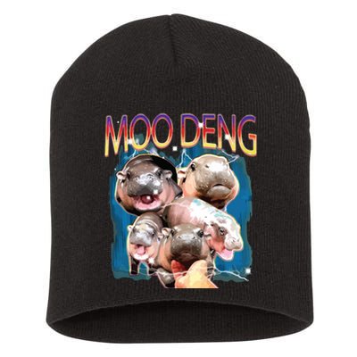 Moo Deng Funny Moodeng Baby Pygmy Hippo Cute Zoo Bootleg Short Acrylic Beanie