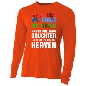 Military Daughter Freedom Memorial Day Gift Cooling Performance Long Sleeve Crew