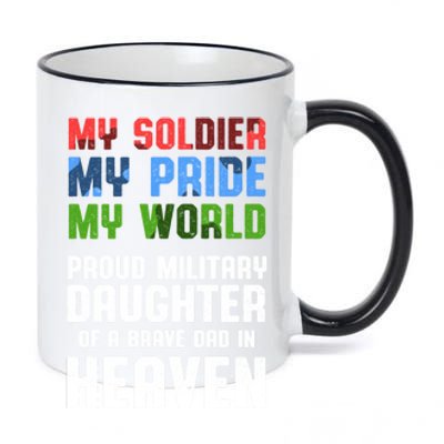 Military Daughter Freedom Memorial Day Gift 11oz Black Color Changing Mug