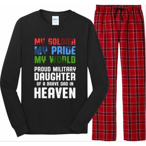 Military Daughter Freedom Memorial Day Gift Long Sleeve Pajama Set