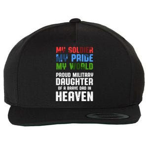 Military Daughter Freedom Memorial Day Gift Wool Snapback Cap