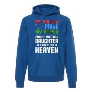 Military Daughter Freedom Memorial Day Gift Premium Hoodie