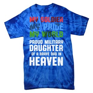 Military Daughter Freedom Memorial Day Gift Tie-Dye T-Shirt