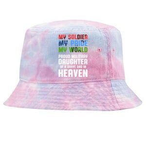 Military Daughter Freedom Memorial Day Gift Tie-Dyed Bucket Hat