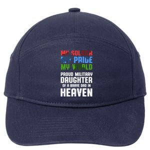 Military Daughter Freedom Memorial Day Gift 7-Panel Snapback Hat