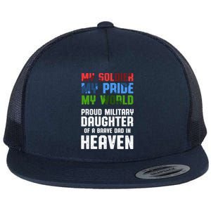 Military Daughter Freedom Memorial Day Gift Flat Bill Trucker Hat